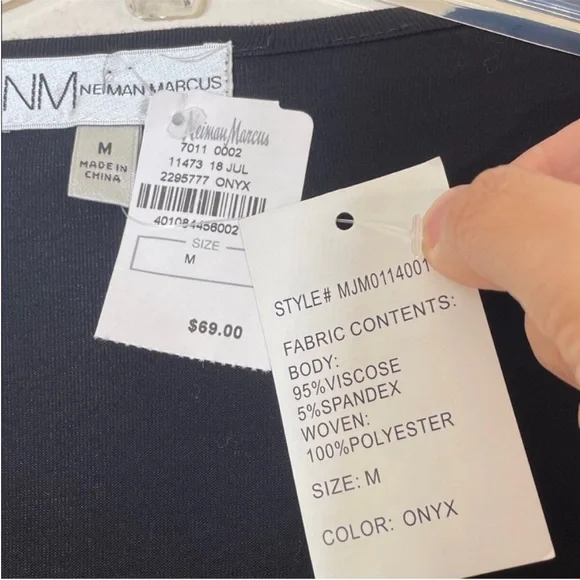 Neiman Marcus Boho Onyx Ruffle 2-Tone Open Front Jacket. Medium. NWT. - Picture 2 of 12